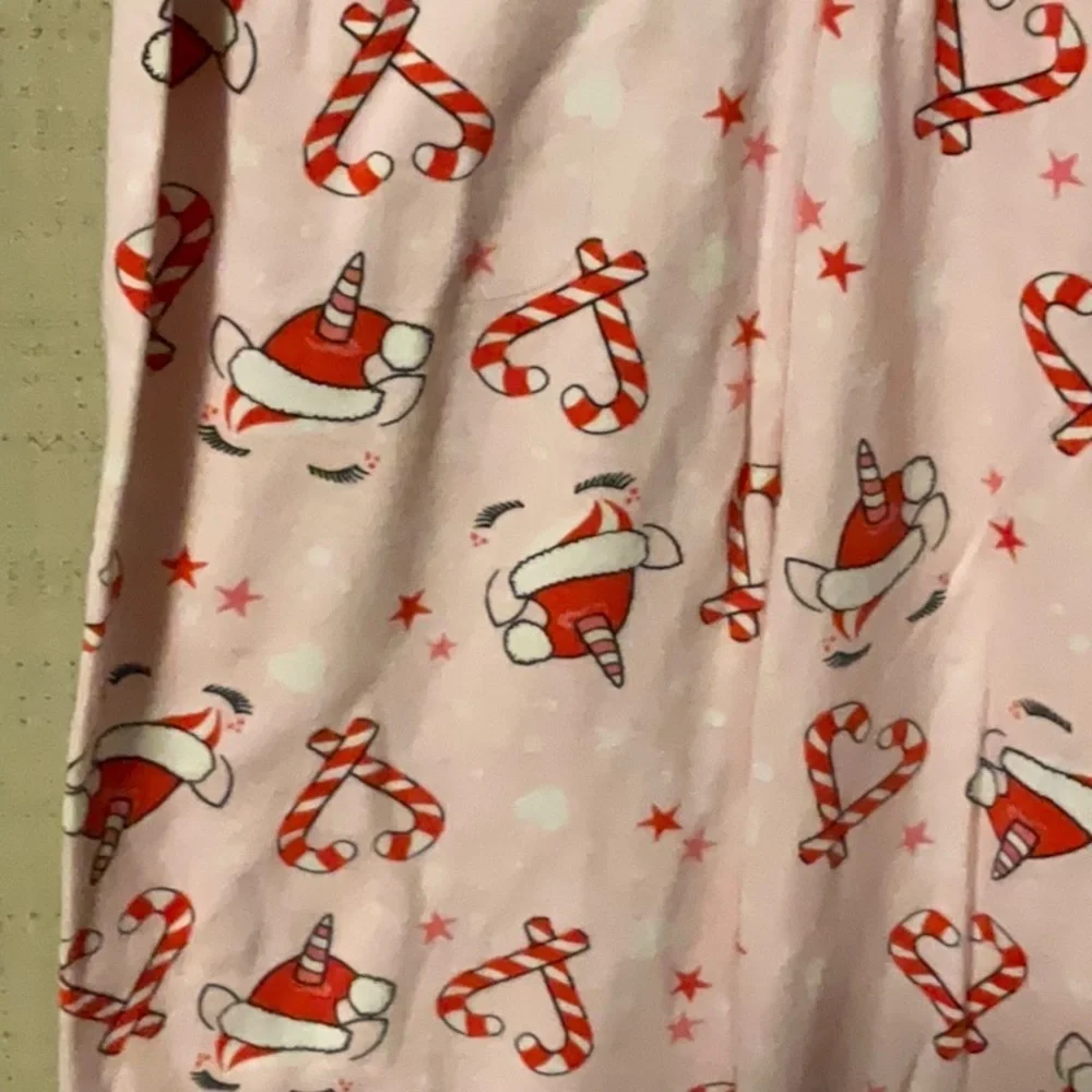 Place Pink Long Sleeve Tee with Santa Hat Design